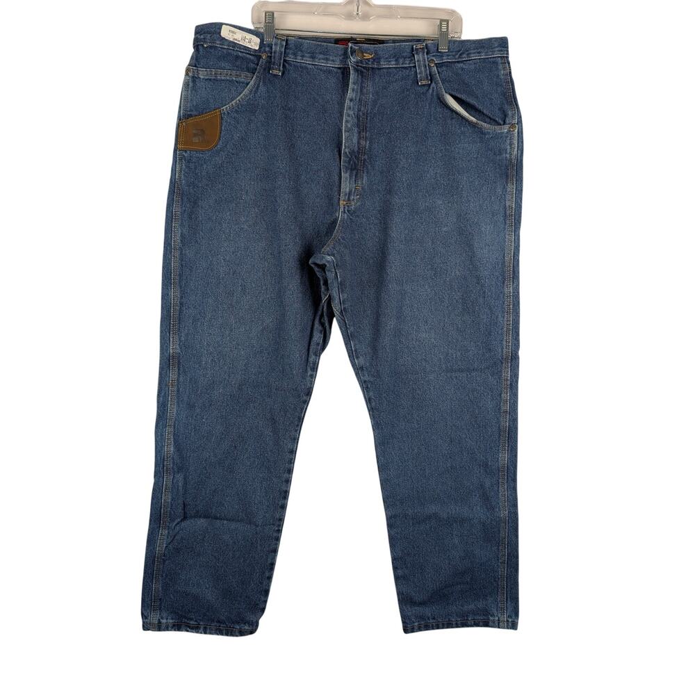 Wrangler Riggs Workwear Durashield 40x29 Blue Medium‎ Wash Denim Jeans 3W050AI